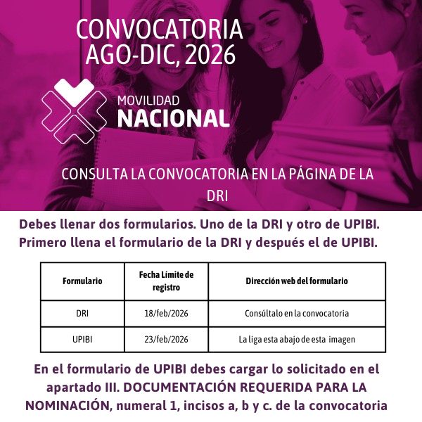 Convocatoria de Movilidad Nacional